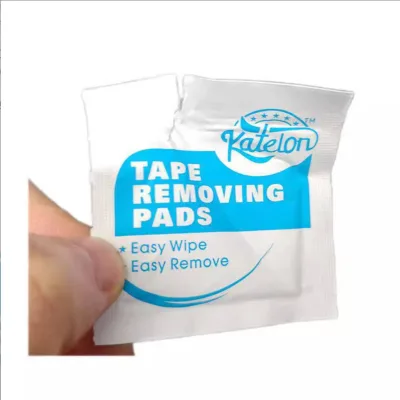 80 Piece Boxed Tape Removal Pads High Quality Wholesale Hair Extension Removal in Easy Remover and Easy Wipe Tape