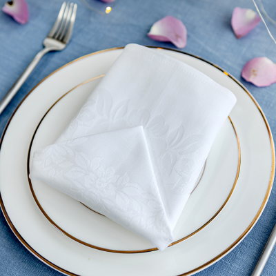 Custom Logo 100% Cotton Satin Napkin Table Linens