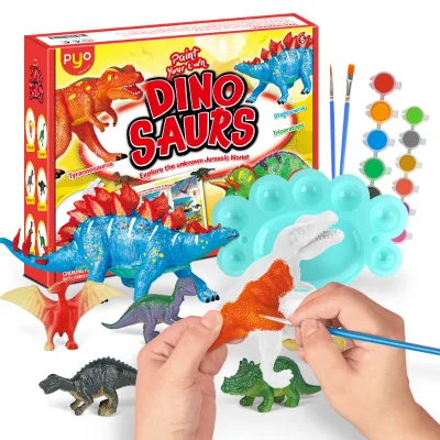 Hot Selling Educational Diy Dinosaur Insect Wild Animal Coloring Star Craft Painting Plaster Kids Children Diy Drawing Kit Toys