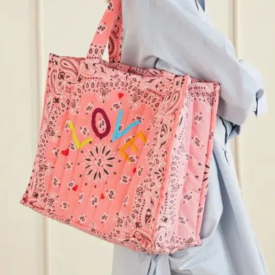 Factory Wholesale Soft Lightweight Luggage Bags Gifts Women's Down Shoulder Bags Printed Quilted Handbags Lady Two Straps