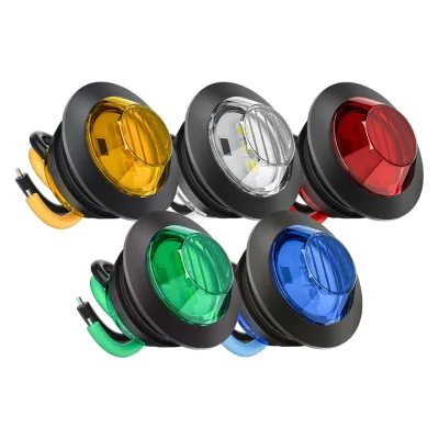 DXZ M-X-Y-3LED 3/4"in 12V LED Bullet Amber/Red Truck Trailer RV Side Marker Light Retrofit/Upgrade 1 Year Warranty 1W New