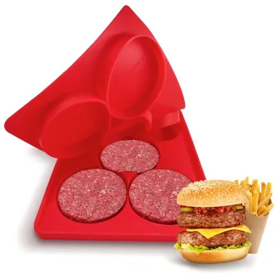 Practical Kitchen Tools Family-Friendly Silicone Meat Molds Shapes Custom Logo Packed in Bag for Home Cooking
