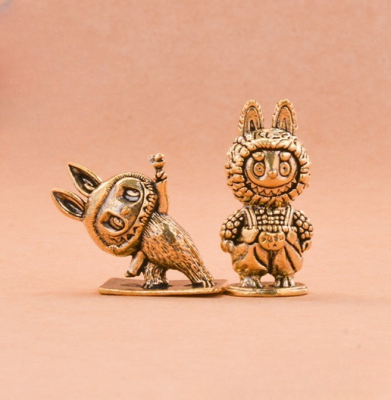 Miniature Figurine Brass Sculpture Vintage Decorative Ornament Anime Statue