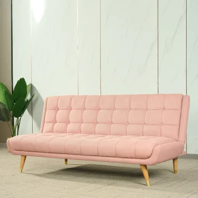 Elegant Armless Sofa Bed Adjustable Backrest, for Easy Transformation Between Seating and Sleeping