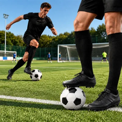 Wholesale Long Football Socks Padded Soccer Socks with Compression Support Breathable Design for Football Clubs Sports Teams