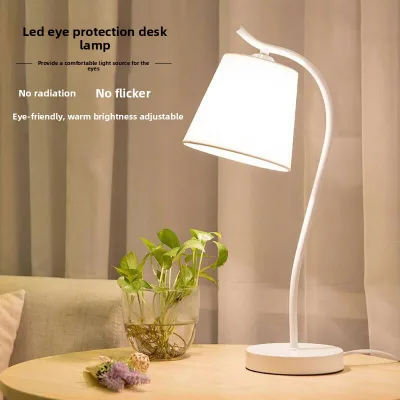 Nordic Iron LED Desk Eye Protection College Student Dormitory Artistic Reading Bedroom Bedside Creative Modern Minimalist Design