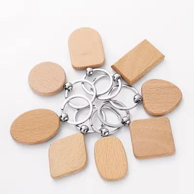 Wooden Keychain Blanks Blank Wood Keychains for Personalized DIY Crafts Round Wood Keyring Blanks for DIY Key Chains,Christmas