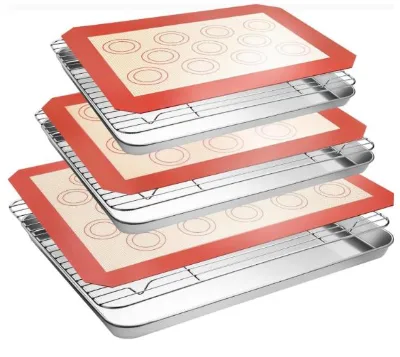 Custom Non-Stick Silicone Heat Resistant Eco-Friendly Foldable Trivet Mat 42*29.5cm Non-Slip Oven Safe Food Safe BPA Free