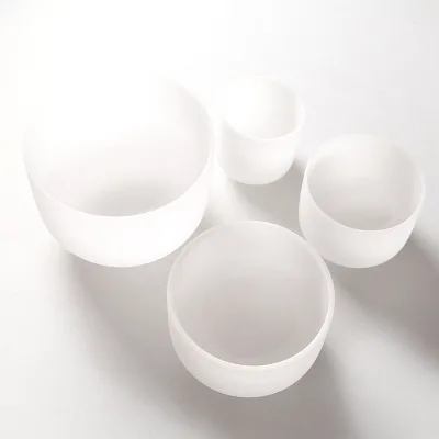 Quartz Crystal Singing Bowls Set in 432 Hz. Solfeggio EAST Flower Life Quartz Crystal Singing Bowls Chakra Set