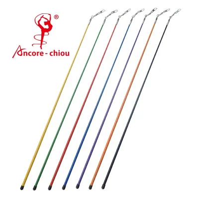 Customizable Rhythmic Gymnastics Colorful Ribbon Stick - Capped End 50 56 60cm