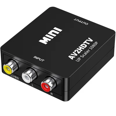 High Quality HD 1080P RCA to HDTV AV2HDTV Adapter Mini AV to HDTV Converter for Xbox TV DVD Projector Made of Durable Plastic