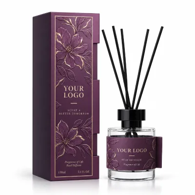 Long Lasting Scent Refillable Custom Fragrance OEM Reed Diffuser Glass Bottle Elegant High Quality Cheiroso Home Aromatherapy