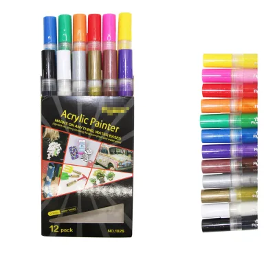Wholesale Custom Painting 12 Colors Acrylic Paint Pens Paint Markers