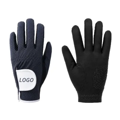 Mesh Breathable Durable Golf Gloves Custom Man Left Leather Suede Nap Cheap Softness Wear Resistant Golf Gloves for Men