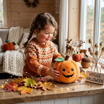 Custom Soft Stuffed Halloween Pumpkin Toy with Smiling Face for Nursery Decor and Autumn Holiday Promotion