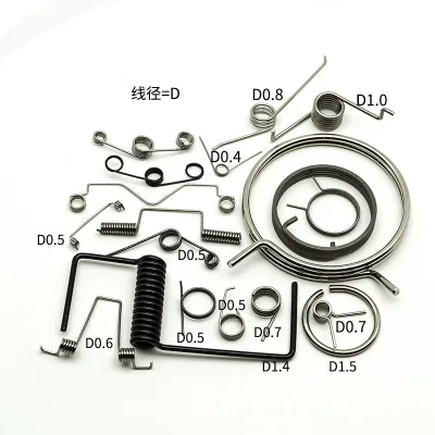 Stainless Steel Flat Struts Iron Forming Galvanized Compress Spring Garage Coil Tension Torsion Nitinol Springs