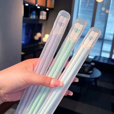 1set Coloful Alloy Chopsticks Set Korean Food Sushi Sticks Chopsticks Reusable Non-slip Chopsticks Party Home Chopsticks