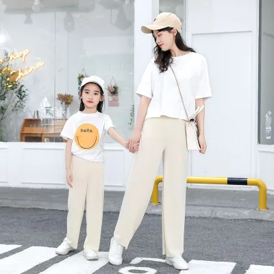 Fashion Kids Clothing Two Piece Pans and Top Outfits New Product Parent-child Outfits Family Matching Clothing Sets