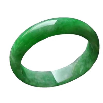 Icy Emerald Green Jade Bangle Bracelet