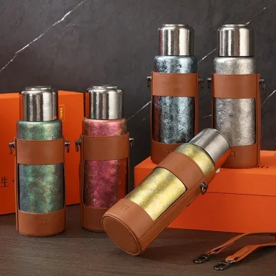 Titanium Thermos Cup Large Capacity Sports Water Bottle Eco-Friendly 12-24hrs Insulation Fashion Portable Handheld Travel Star