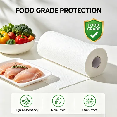 Premium Moisture Absorbing Food Pad Disposable Meat Absorbent Soaker Pad Keep Fruits Vegetables Meat Fresh for Food Packaging