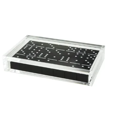 Customizable Acrylic Rummy Mahjong Rummikub Tile Game Set Lucite Acrylic Bright Color Domino Set Board Games