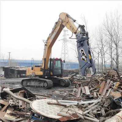 Igh Quality Hydraulic Engine Concrete Crusher Excavator Power Shears Eagle Beak Scissors for 22t Excavators