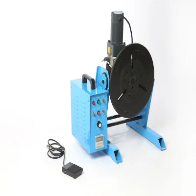 100kg Welding Positioner / Welding Turntable with air Powered Tail Stock and Welding Torch Stand