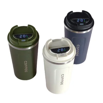 Hot Selling 380Ml 510Ml Led Smart Temperature Display Digital Cold and Hot Coffe Travel Thermal Cup