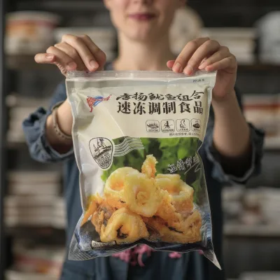 Huiyang Wholesale Frozen Battered Breaded Calamari Ring Crispy Squid Tentacle Sliced
