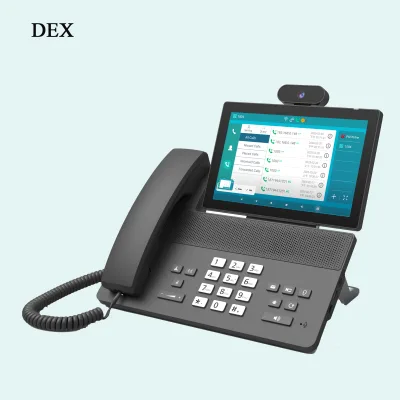 Enterprise 100 Extension with Clock Call Recording Wifi POE 4g PSTN 8M Camera 8" 1280*800 Bluetooth Voip Products