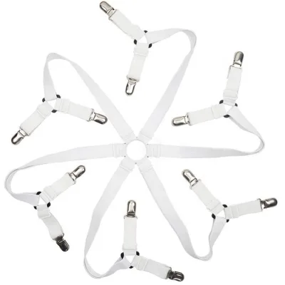 Fast Ship Adjustable Crisscross Bed Sheet Clips Triangle Bed Sheet Fastener Adjustable Holder Straps