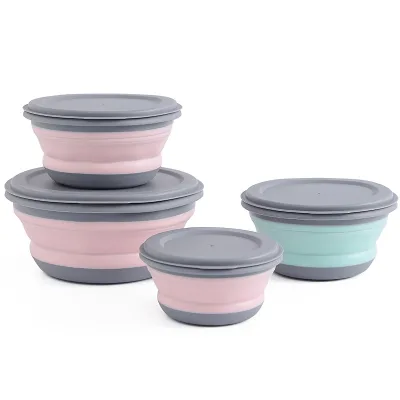Camping Bowl Portable Camping Tableware Folding Picnic Bowl Collapsible Bowl for Travel Camping Fridge Food Storage