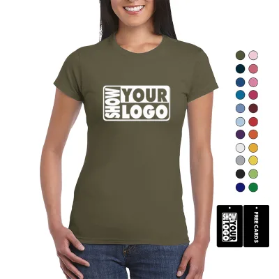 CB06-76000L Short Sleeves Custom Printing100% Premium Cotton Custom t Shirt Women Free Labels Print Free Cards Offer