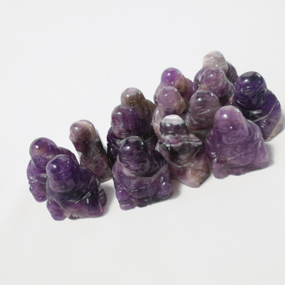 DIY Amethyst Crystal Laughing Buddha Statues
