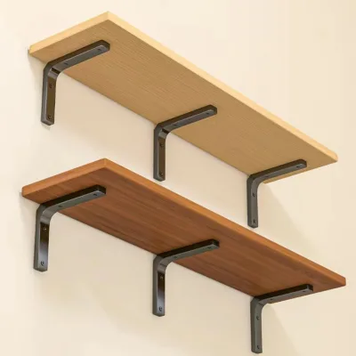 Floating Triangle Shelf with Secret Compartment Luxury Wooden Wall-Mounted Rack Organizer Storage Shelves