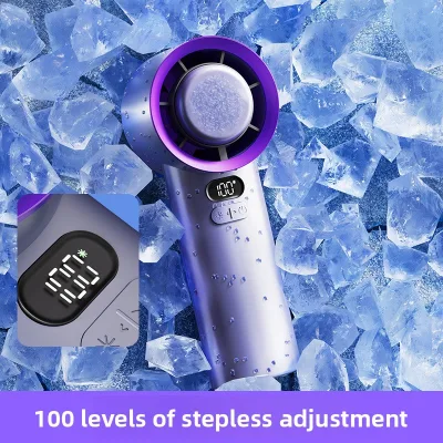 M57 High-Speed Cooling Ice-Apply Fan USB-Charged Portable Handheld Turbo Fan 100 Adjustable Wind Speeds Brushless Motor
