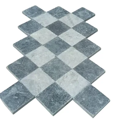 Blue Limestone Floor Tile French Pattern Bluestone Honed Paver HPY Brand Cut-To-Size for Garden Paving 5 Years Warranty