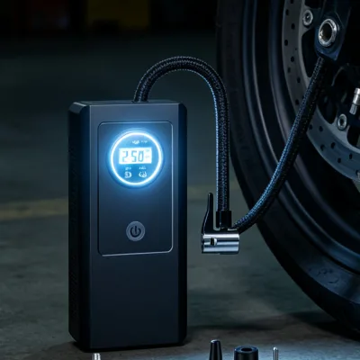 Stable Wired Car Tire Air Compressor 35cm Air Hose Digital Pressure Detection for Car Inflation Accessories