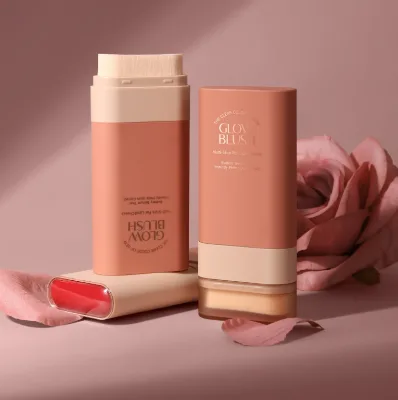 Hot High Pigment Vegan Lasting Waterproof Cosmetic Cruelty Free Contour Blush Highlighter Stick 3 Color pink Cream Blush Stick