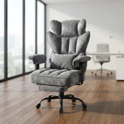 Yazhi Ergonomic Gaming Chair with Lumbar Support PU Leather Swivel Stainless Steel Frame