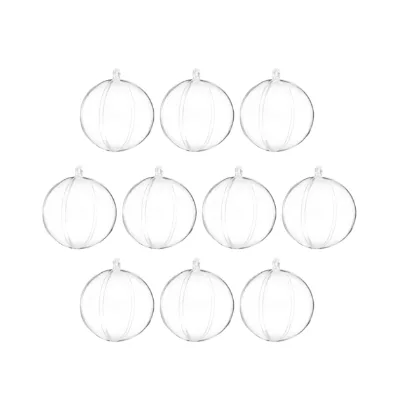 6cm Clear Transparent PVC Thickened Spherical Ornaments Balls for Fillable Christmas Tree Decor Festive Christmas Decorations