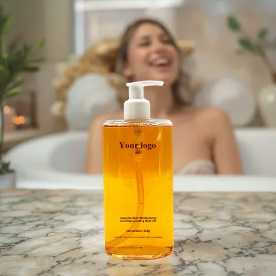 Korea Moisturizing Vegan Soap With Pump Men Shea Butter Scrub Shower Oil Bath Oil Massage Body Wash Shower Gel Body Oil
