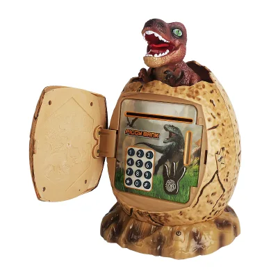 Children's Electronic Piggy Bank Toy Dinosaur Egg Auto-rolling Money Password Safe Mini Creative Painted ATM Piggy Bank