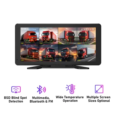 Smart 8 Channel Dashcam for Truck with ADAS Bluetooth Oil Theft Warning and BSD Blind Spot Warning for Trucking Safety