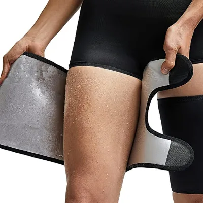 Women's Adult Sauna Thigh Sweat Belt Leg Trainer Adjustable Spandex Leg Sleeve Sports Leg Protector