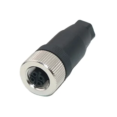 M12 Connector Thread Plug Male Female D Coded M12 4 Pin Ethernet for Wire Assembly