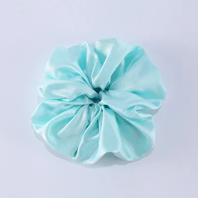 8cm Solid Color Large Scrunchies Light Luxury Silk Hair Accessory Smooth Satin Scrunchies Hair Accessories