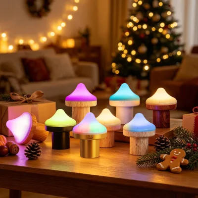 Halloween RGB Embed Wine Bottle Lighting Outdoor USB Rechargeable Touch Table Lamp Christmas Decorations LED Room Lighting