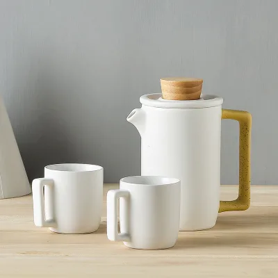 New Design High Quality Ceramics Tea Sets With Bamboo Lid Tea Cup Set